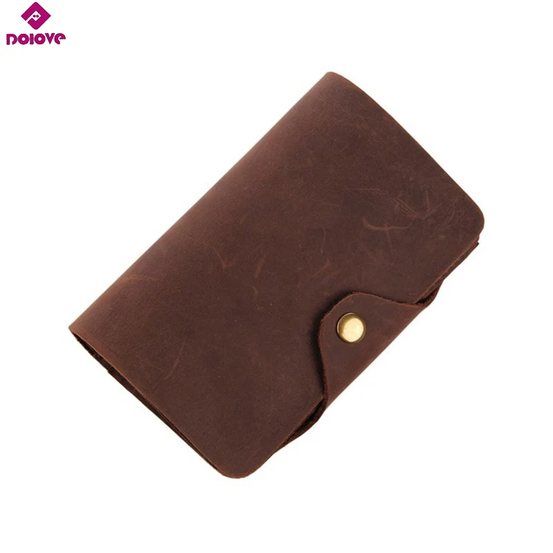 

DOLOVE Long Travel Wallet For Men Real Crazy Horse Leather Purse Card Holder Hot Selling Free Ship Men's Vintage Wallets