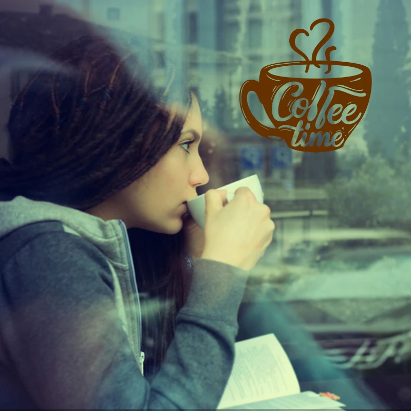 Dctal cafa decal The coffee shop stickers, the wall decorations  cafe decor mural etiqueta engomada cafa  stickers L487
