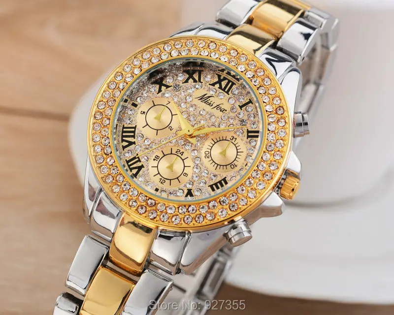 

2017 New Arrival Top Quality Luxury Waterproof Watch Women Rhinestone Crystal Quartz Watches Lady Bracelate Dress Wristwatches