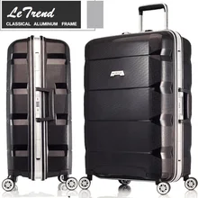 20/24 Inch PP+ Алюминий Frame Водонепроницаемый Rolling Чемодан тележка твердых дорожная сумка интернат сумка для переноски на чемоданы Trunk