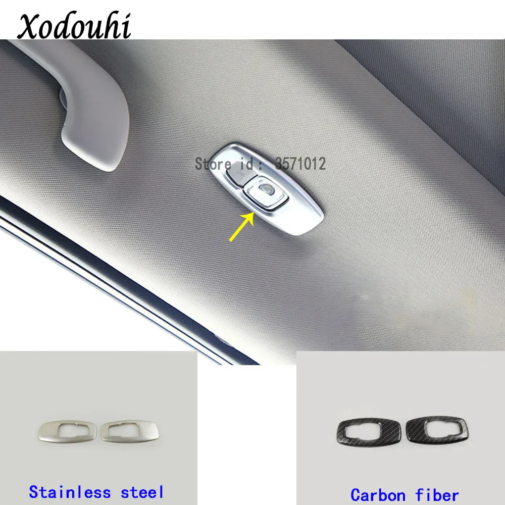 

For Renault Koleos 2017 2018 2019 Car cover stick back rear tail read reading light switch button lamp frame trim part 2pcs