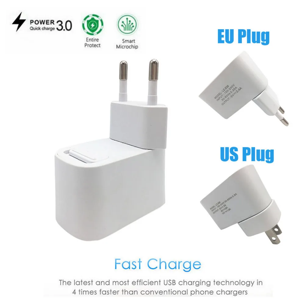 1 Port Portable Removal QC 3.0 USB Mobile Phone Charger Plug EUUS Universal Supports All Kinds Of Cell Phones And PAD 40AP23 (4)