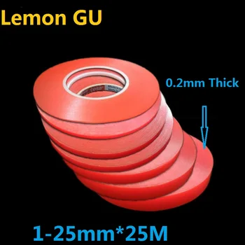 

1mm-25MM *25M*0.2mm Thick Acrylic Adhesive Double Sided Tape for iphone Battery Phone Display Lens LCD Screen