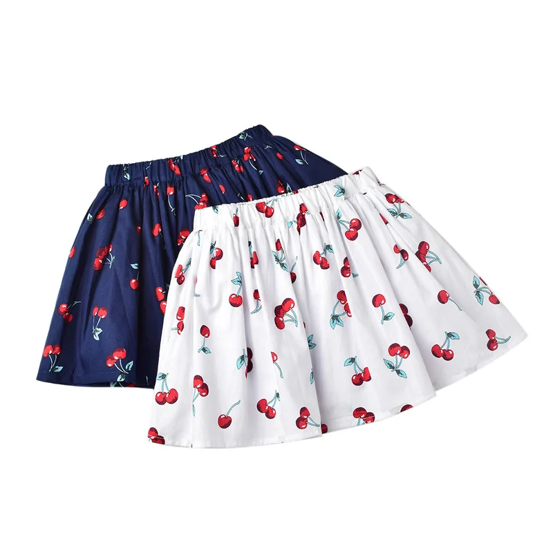 Skirts For Girls Cherry Print Summer Skirt Kids Princess Tulle Skirts