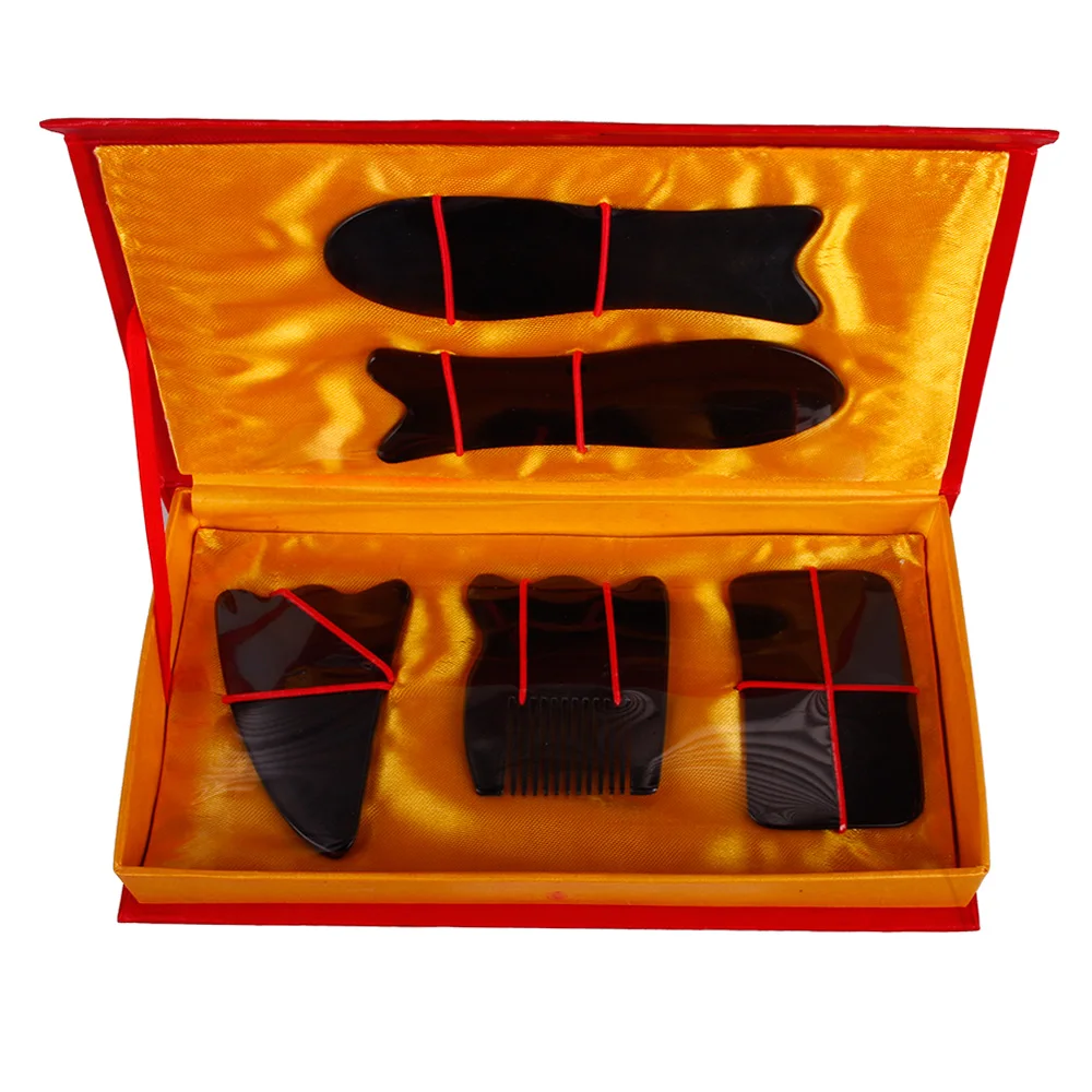 5Pcs/Set Chinese Traditional Acupuncture Massage Tool Guasha Beauty Kit #24525 5Pcs/Set Chinese Traditional Acupuncture Massage Tool Guasha Beauty Kit #24525