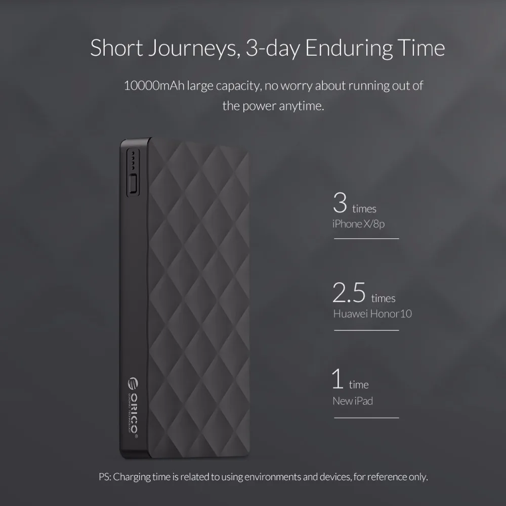  ORICO 10000mah Power Bank Externe Batterie PoverBank 2 USB LED Power Tragbare handy Ladegerät für X