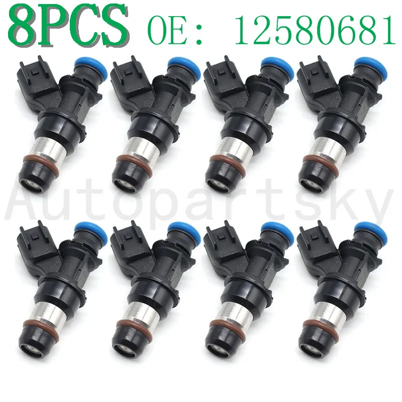 8pcs 12580681 Fuel Injector For Cadillac Chevrolet GMC Sierra Yukon 4.8 5.3 6.0