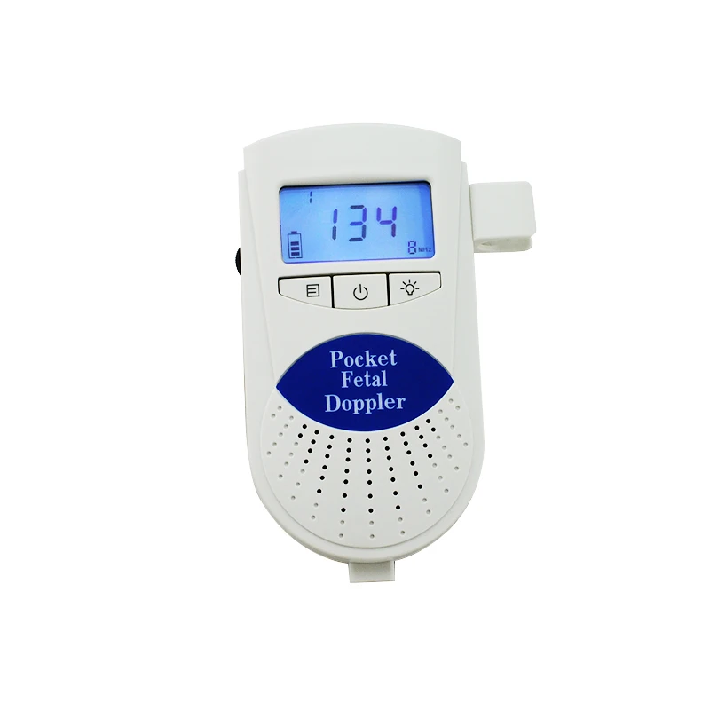 Fetal Doppler Handheld Doppler 3 MHz with LCD Display Blue 1 Piece ABS Home Health Care Fetal Doppler