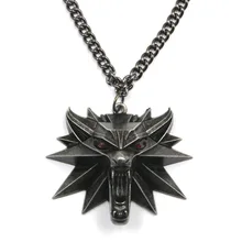 Vintage Wolf Head Necklace The witcher Pendant the witcher 3 wild hunt Figure Game Wizard witcher 3 Medallion Pendant Necklace