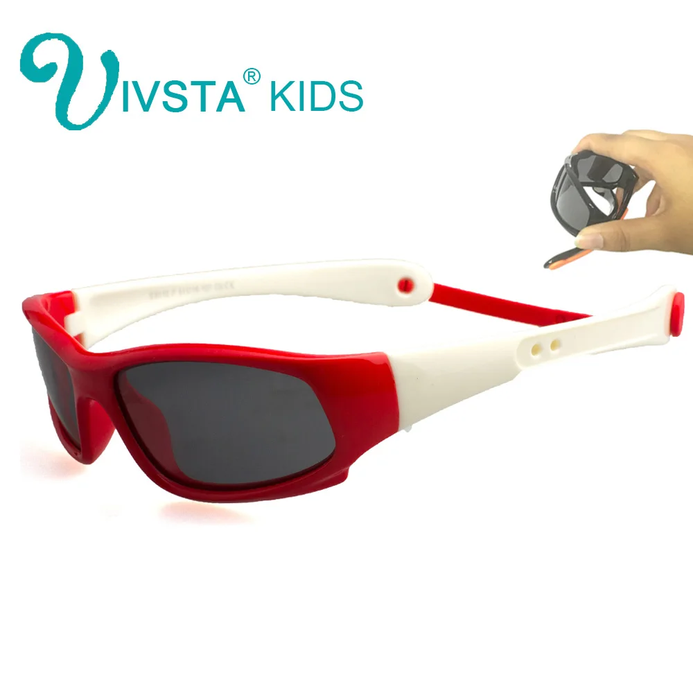 IVSTA детские солнцезащитные очки для мальчиков силиконовый ремешок поляризованные гибкие TR90 эластичные детские солнцезащитные очки для девочек фиксатор держатель 8110