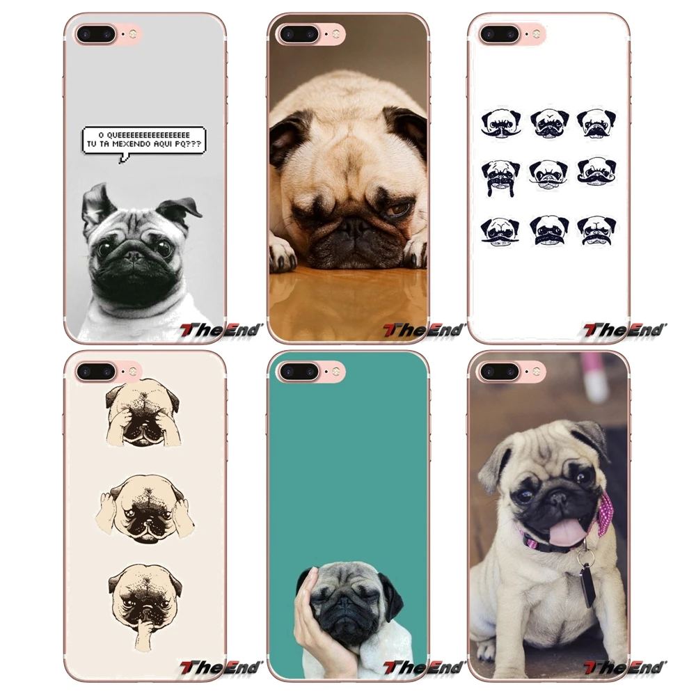 For Huawei P Smart Y6 P8 P9 P10 Plus Nova P20 Lite Pro Mini 2017 SLA-L02 SLA-L22 2i Silicone Shell Case Animal Dog Pug Patterned | Мобильные