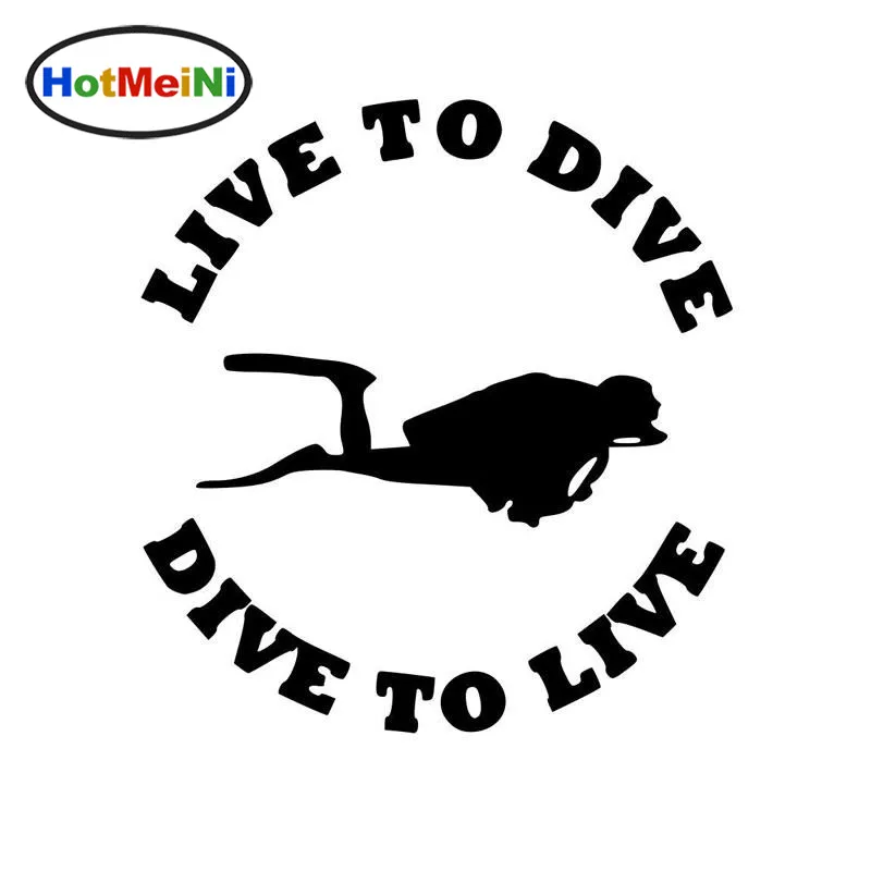 

HotMeiNi Car Styling Live To Scuba Diving Wetsuit Neoprene Reflective Decorative Car Accessories Sticker Black/Sliver 14.8*16CM