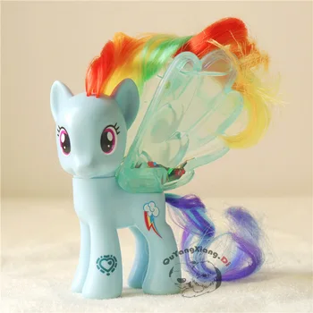 

P8-085 Action Figures 8cm Little Cute Horse Model Doll Water Rainbow Dash Anime Toys for Children