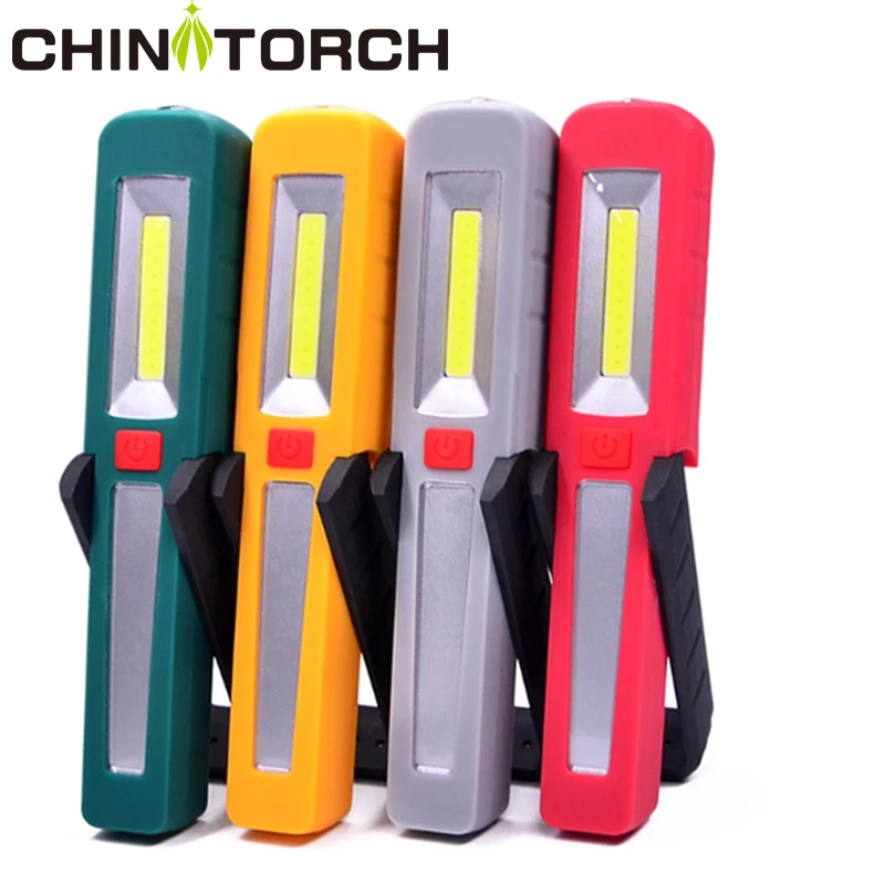 Small Pen LED COB Inspection Lamp Pocket Work Light Flexible Torch Magnetic Clip