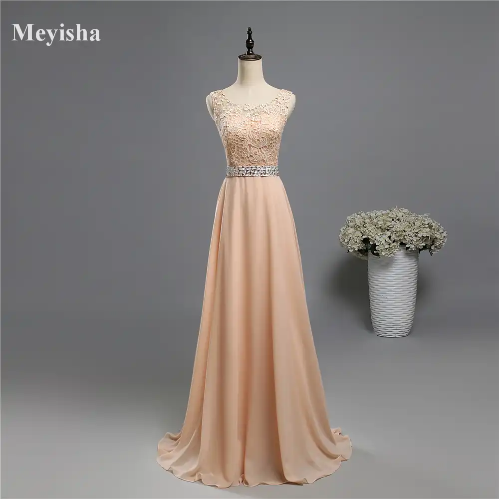 Zj5119 Champagne Chiffon Formal Party Evening Dress Long Maxi Plus