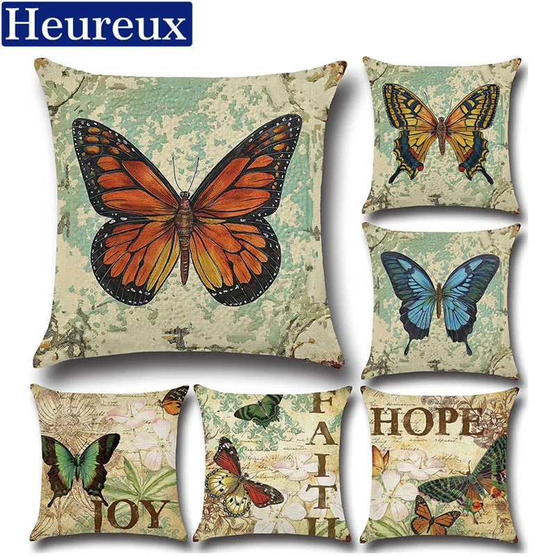 Butterfly cushion cover european style pillow case 45*45 thick pillow