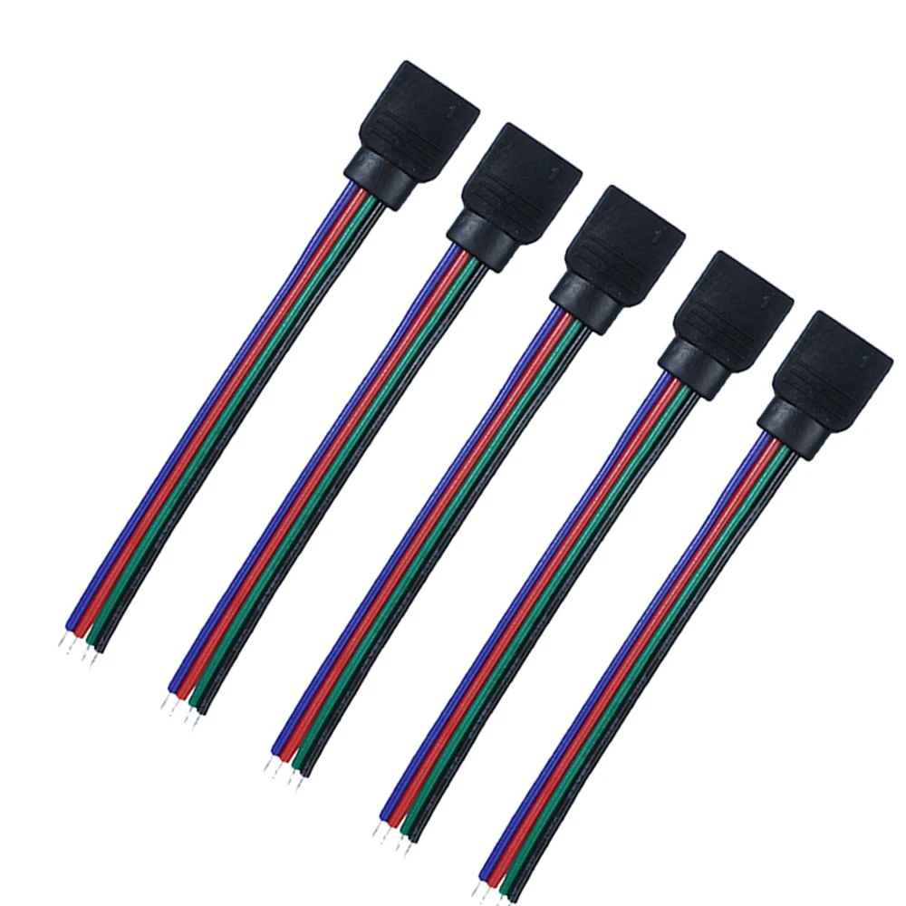 100 шт. RGB 4 контактный Женский Разъем Удлинительный кабель печатная плата