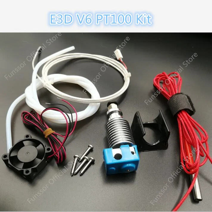 

Funssor 1.75 All Metal J-head Hotend Wade V6 bowden extruder PT100 update kit For DIY 3D Printer