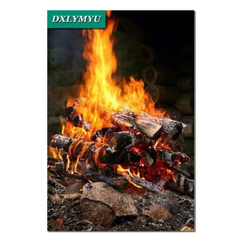 

Hot Diy Diamond Painting Cross Stitch Handcraft Embroidery Burning flame Art Crafts Sewing Needlework Mosaic Kit home decoration