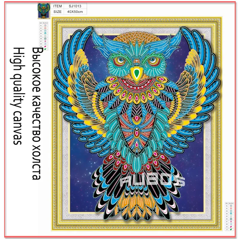 RUBOS DIY 5D Diamond Embroidery  Dreamcatcher Owl Diamond Painting Sale 3D Crystal Picture Rhinestone Pearl Partial Wall Sticker (7)