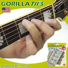 Gorila consejos im dedo protector en claro/azul dolor relier para Guitarras bajo Ukuleles jugadores dedo cuerda guardias