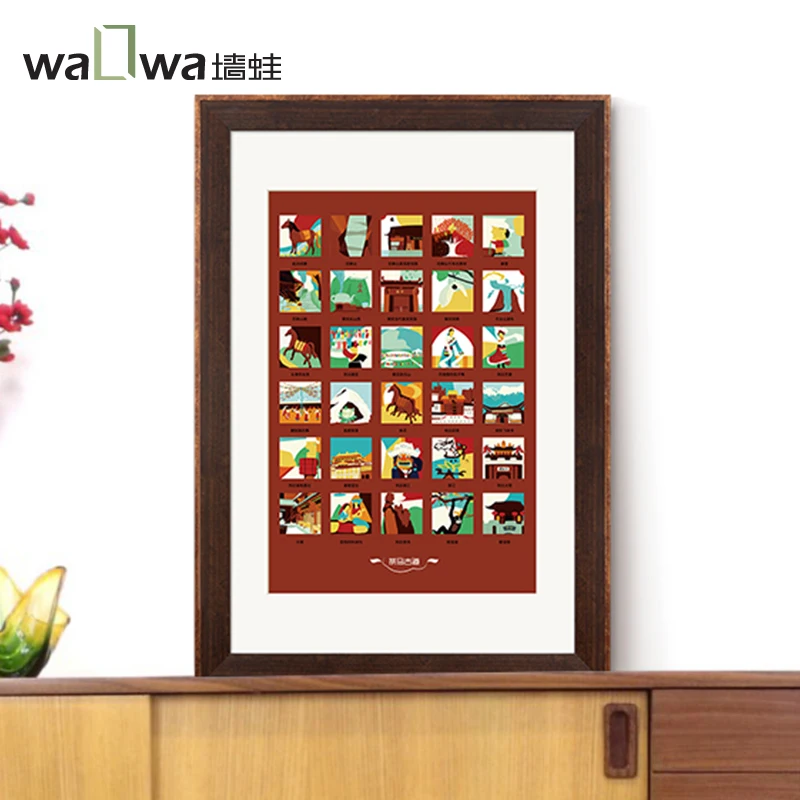 The wall frog tea horse road Современная Минималистичная картина для гостиной настольная Sisi