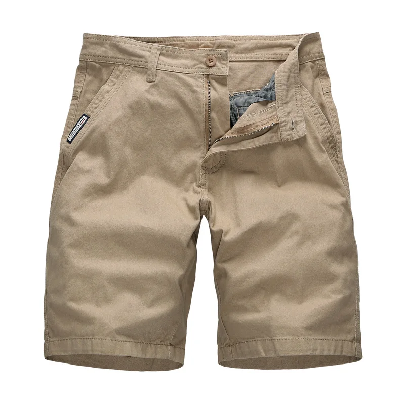 Men Cotton Cargo Shorts 2019 Fashion Beach Shorts Men Casual Soild Shorts Military Short Pants Male Bermuda Cargo Overalls
