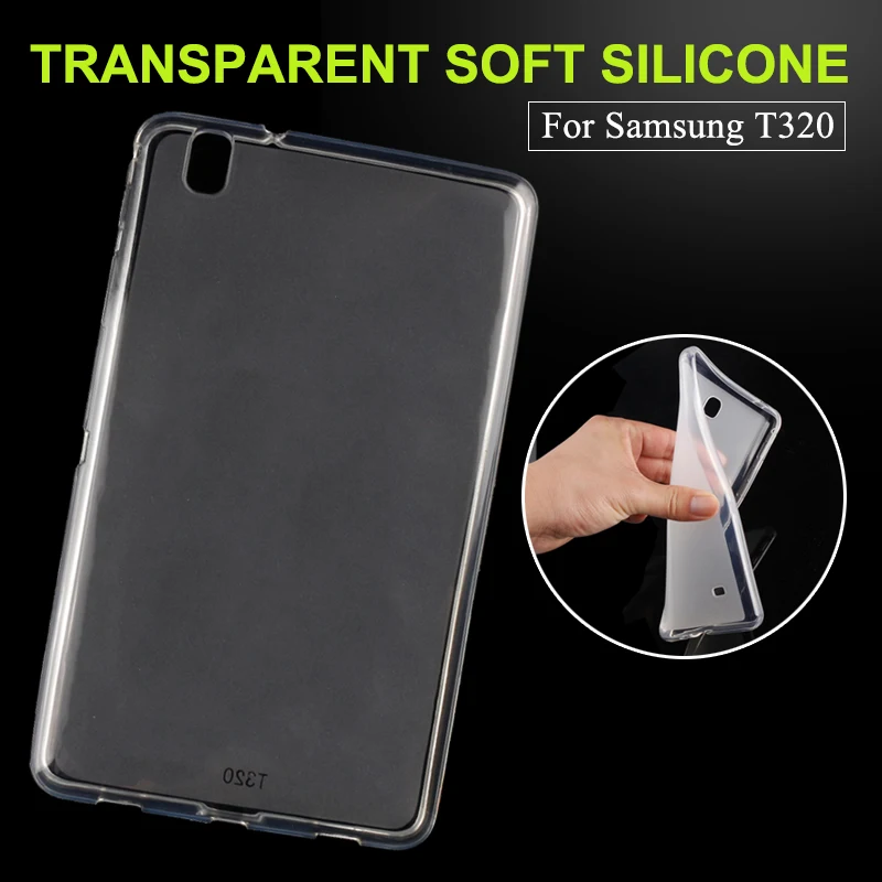 

Luxury Ultra Slim Waterproof Soft Silicone Rubber TPU Back Cover Case For Samsung Galaxy Tab pro 8.4" T320 T321 T325 Tablet Case