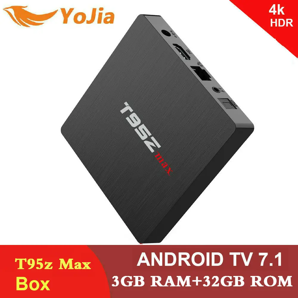 

Smart 4K TV BOX Android 7.1 T95z Max Amlogic S912 Octa Core Set Top Box 3G/32G 2G/16G Dual WIFI PK X92 T95z Plus Media Player