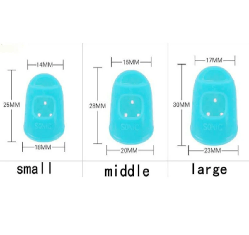 3size Silicone Thimble Tip Hollowed Out Breathable Freely For Withnail