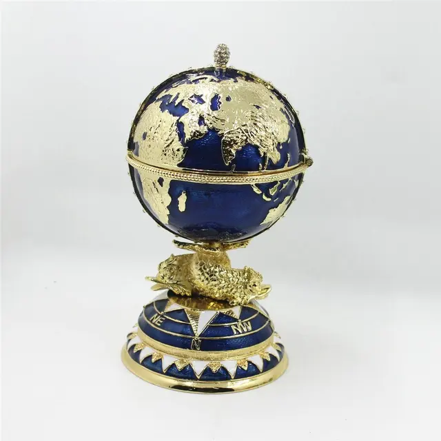 fengshui faberge egg trinket box with globe and ship home decorative box 2017 decorative faberge egg - Decorative Globe fengshui faberge egg trinket box with globe and ship home decorative box 2017 decorative faberge egg - Decorative Globe