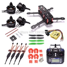 QAV250 250 мм Quadcopter Рамка CC3D контроллер EVO 2204 2300kv двигателя 12A Simonk ESC Flysky I6 FS-i6 для RC FPV Racing Drone