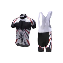 Летний набор велосипедных Джерси спортивной одежды короткий рукав быстросохнущая Велосипедная форма Одежда MTB Ropa Ciclismo с гелевым покрытием