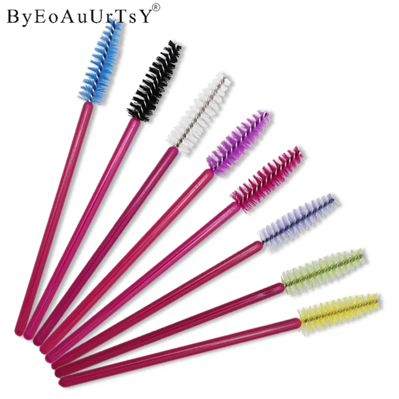 100 pcs One-off Disposable Eyelash Brush Cosmetic Makeup Tool Mascara Wands Applicator eyes make up Brushes Set Styling Tools (1)