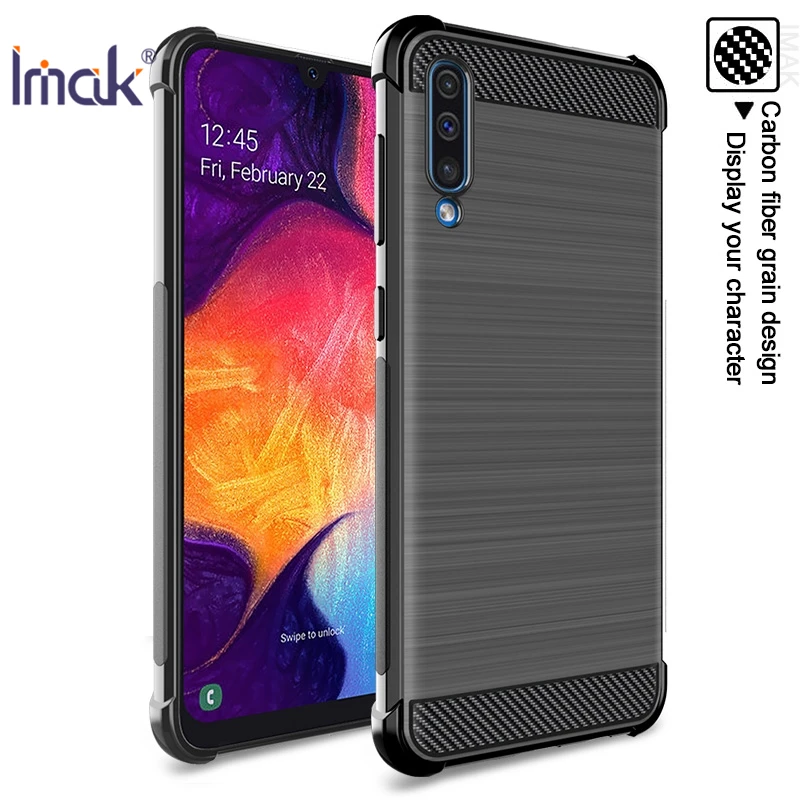 IMAK Для samsung Galaxy A30 A40 A50 A70 Чехол Мягкий ТПУ Силиконовый противоударный угловой