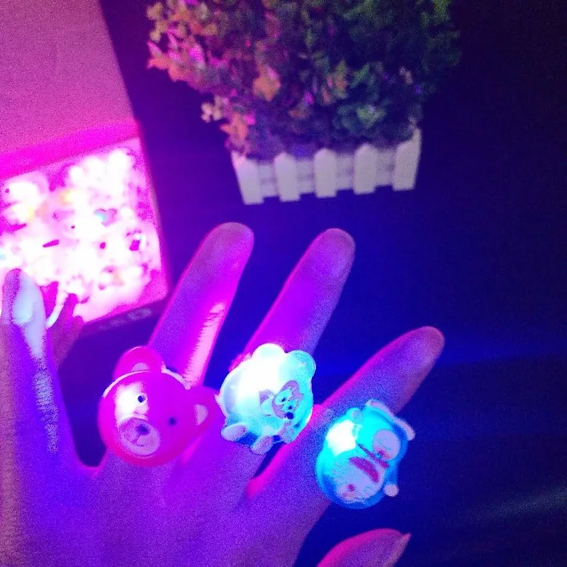 Funny Flash Toys Cartoon Ring,LED GRings Flashing Light for Kids,Children,Adult Flashing Rings Concert Party Supplies