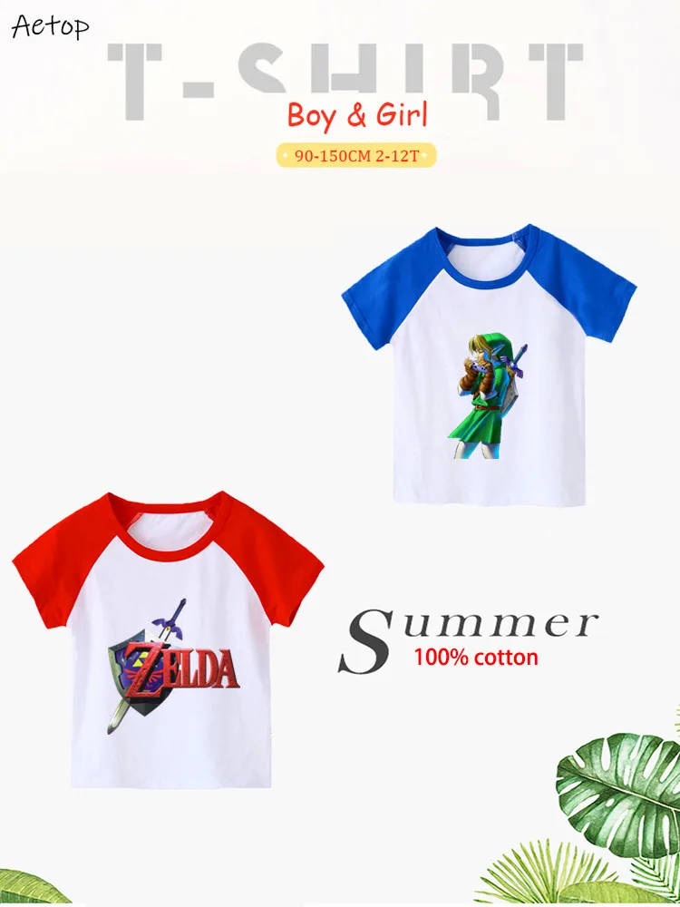 

Hot sale The Legend of ZELDA Children T Shirt Cotton Short Sleeve Round Neck Tshirt Boys Girls 2019 T-shirt For Kids,b228