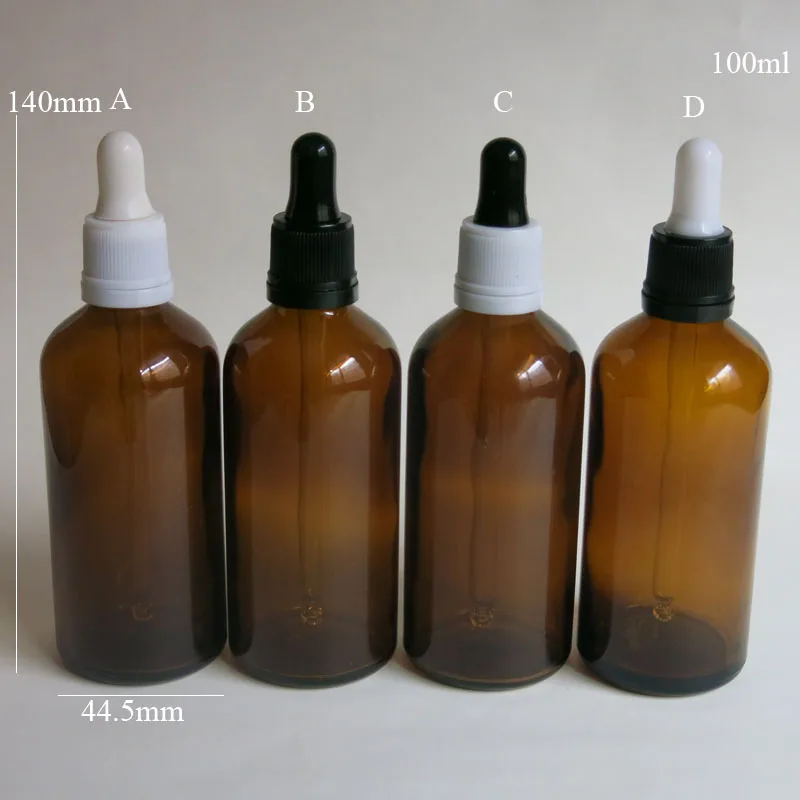 

wholesale 100 Pcs/Lot Wholesale 100ML Amber Glass Reagent Liquid Pipette Bottle , 100ml glass Dropper Aromatherapy bottle