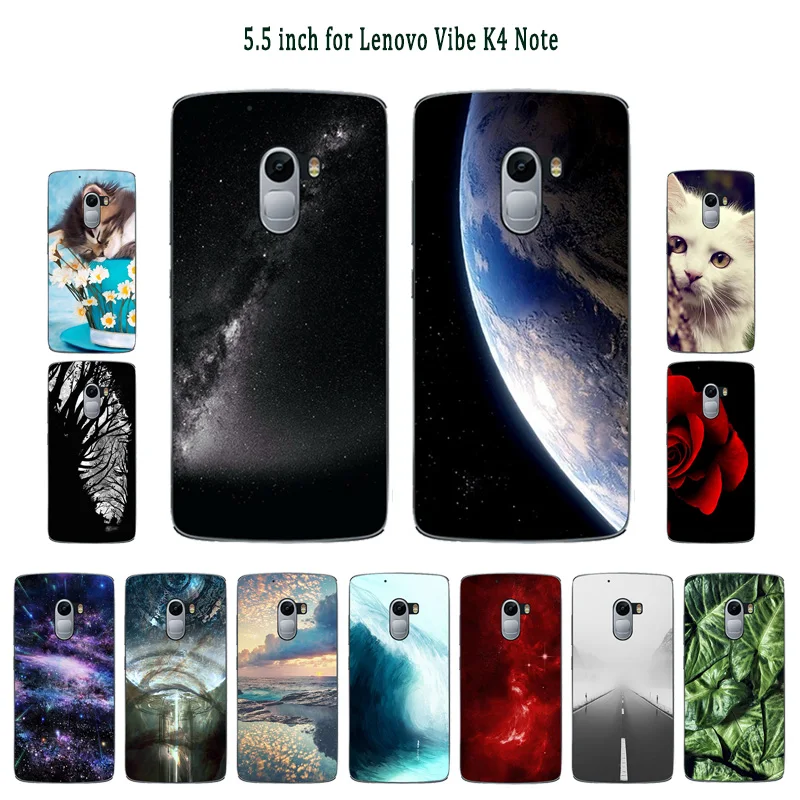 

Soft TPU Back Cover Case For Lenovo Vibe X3 Lite K4 Note A7010 Sleeping Painted Phone Bag Cases Silicon for K4Note Capa
