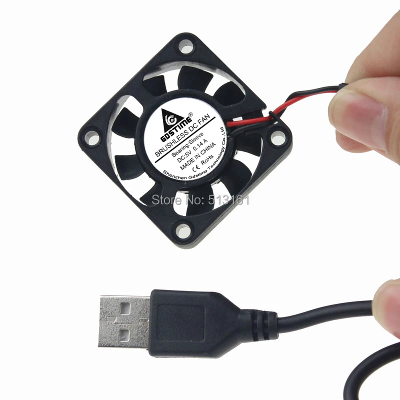 

GDT Brushless 40x40x10mm 4010s Computer Case USB 2.0 40mm 4cm 5V DC Cooling Fan