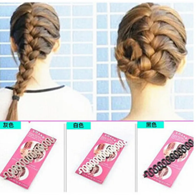 4pcs/set Magic Hair Braiding Twist Curler Styling Set Hairpin Holding Hair Braiders Pull Hair Needle Ponytail DIY Tool