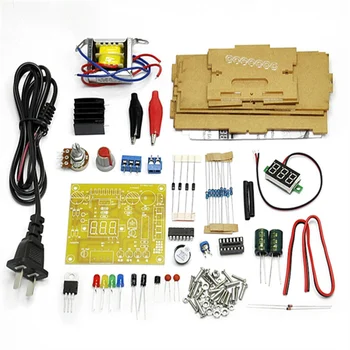

DIY Kit LM317 1.25V-12.5V Adjustable Voltage Regulator Step-Down Power Kit with Housing for 220V