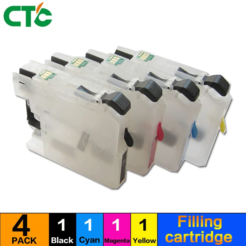 LC221 многоразовый картридж совместимый для Brother MFC-5620DW 5625DE 5720DW J480DW J680DW J880DW струйный
