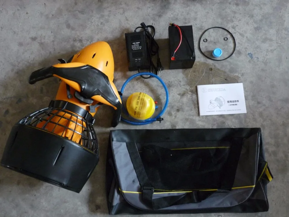 Discount Free shipping Sea 300W Scooter Dual Speed  Water propeller Diving Pool Scooter With Battery Water Sports Equipment 1