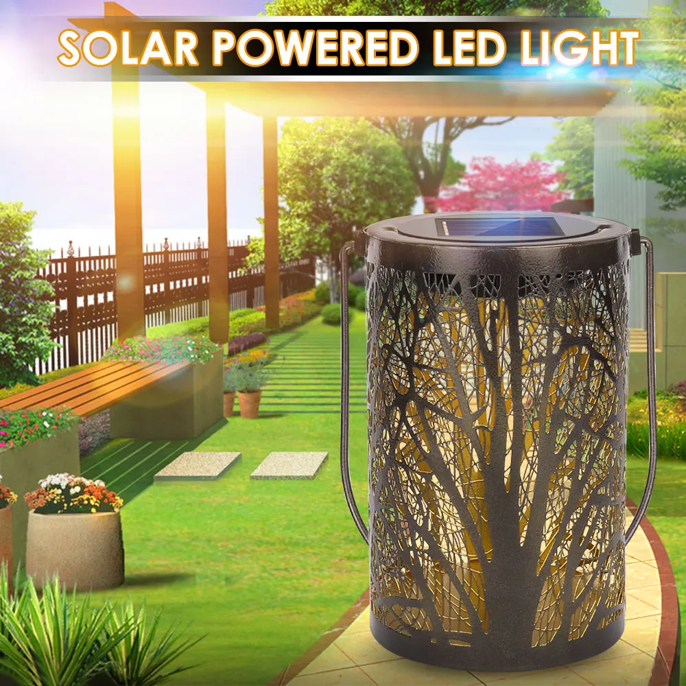 

Solar LED Light Garden Decoration Umbrella Tree Fence Lantern Hanging Lamp Warm White Yard LED Lamp