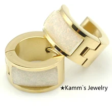 Рождественские подарки инновационные элементы акриловые обруч Серьги Золотая Сережка Нержавеющая сталь ювелирные изделия оптом KE379