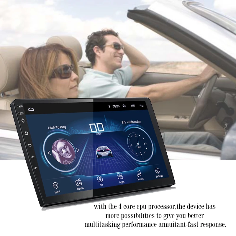 Wifi MP5 Player 2 din 10 inch for Android 8.1 GPS Navigation RAM1G ROM16G Universal Car Radio Auto-video Mirrorlink Smart Radio