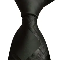 THINKTHENDO мужской классический черный Тканый Жаккардовый деловой галстук Повседневная Шея галстук деловой аксессуар