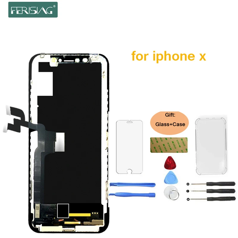 FERISING OEM For iPhone X OLED LCD Display Touch Screen Digitizer Assembly Replacement Display For iPhone X LCD Screen