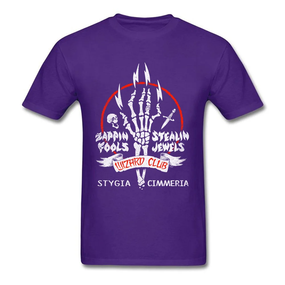 WIZARD CLUB Custom T-Shirt for Men All Cotton Thanksgiving Day Tops Shirts Simple Style T Shirt Short Sleeve Funny O Neck WIZARD CLUB purple